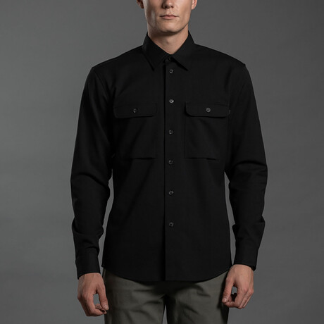 Wool + Cotton Work Shirt // Ink (S)