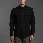 Wool + Cotton Work Shirt // Ink (M)
