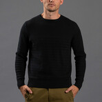 12GG Cotton + Merino Crew // Black (XL)