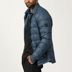 Essential Lightweight Down Shacket // Sea Blue (M)