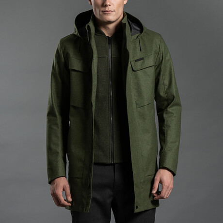 Laminated Wool Parka // Kelp (S)