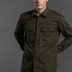 Wool + Cotton Work Shirt // Arbor Green (M)