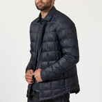 Essential Lightweight Down Shacket // Dark Navy (L)