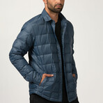 Essential Lightweight Down Shacket // Sea Blue (M)