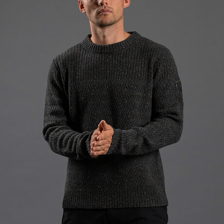 7GG Lambswool Tweed Crew // Charcoal Tweed (S)