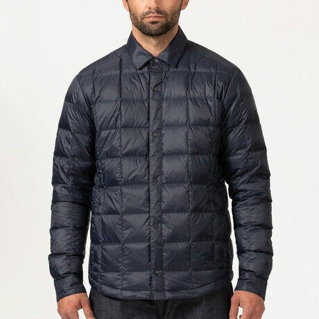 Essential Lightweight Down Shacket // Dark Navy (XS)