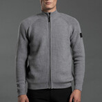 7GG Merino Full Zip Cardigan // Light Gray Marle (2XL)