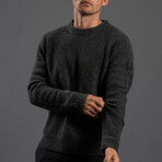 7GG Lambswool Tweed Crew // Charcoal Tweed (XL)