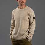 7GG Lambswool Tweed Crew // Driftwood Tweed (XL)