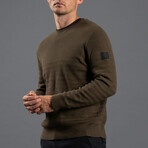 12GG Cotton + Merino Crew // Military Green (2XL)