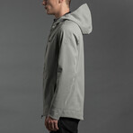 Laminated Stretch Rainshell // Titanium (M)