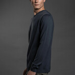12GG Merino V-Neck Sweater // Blue Slate (M)