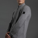 7GG Merino Full Zip Cardigan // Light Gray Marle (2XL)