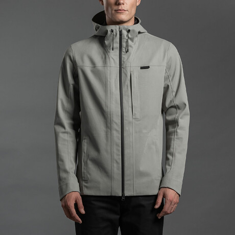 Laminated Stretch Rainshell // Titanium (S)