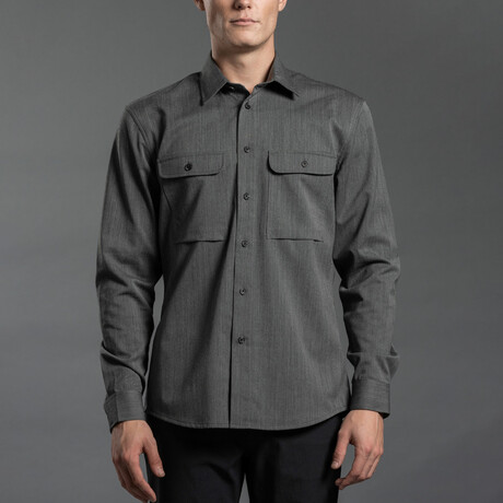 Wool + Cotton Work Shirt // Mid Gray (S)