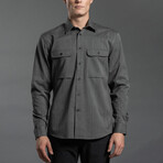 Wool + Cotton Work Shirt // Mid Gray (L)