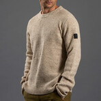 7GG Lambswool Tweed Crew // Driftwood Tweed (XL)