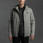 Laminated Stretch Rainshell // Titanium (M)