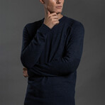 12GG Merino Blend Crew // Indigo (XL)