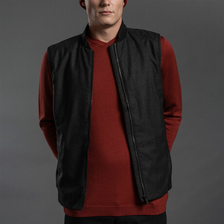 Primaloft Wool Flannel Vest // Charcoal (S)