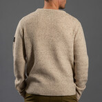 7GG Lambswool Tweed Crew // Driftwood Tweed (XL)