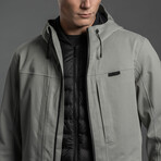 Laminated Stretch Rainshell // Titanium (M)