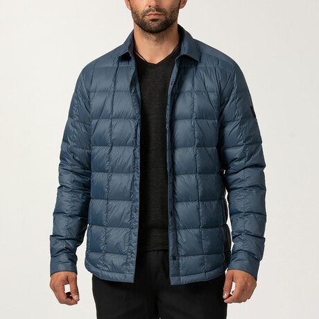 Essential Lightweight Down Shacket // Sea Blue (XS)