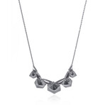 Superstud Sterling Silver Crystal Haze Necklace // 15"-16" // Store Display