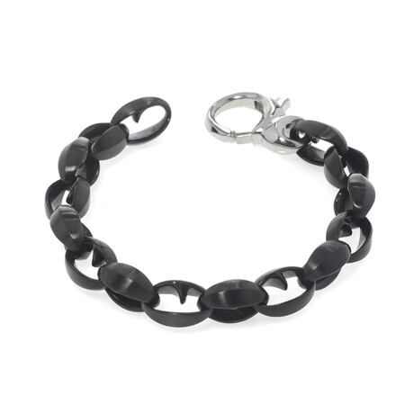 Steel Black Thorn Chain Link Bracelet // 8.5" // Store Display