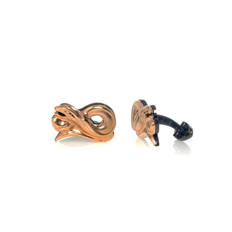 Beasts Of London 18k Rose Gold + Sterling Silver Cufflinks // Store Display