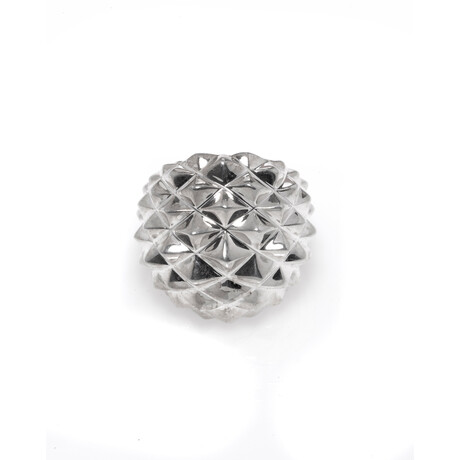 Superstud Sterling Silver + Rhodium Ring // Ring Size: 5 // Store Display