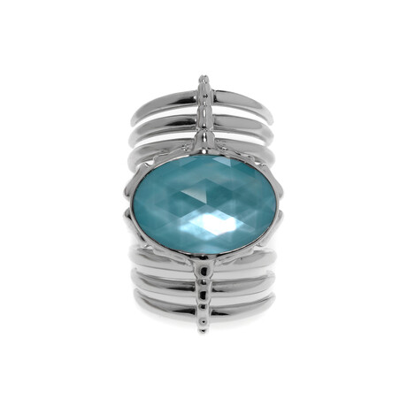 Jewels Verne Sterling Silver + Turquoise Ring // Store Display (Ring Size: 6)