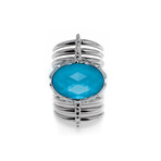 Jewels Verne Sterling Silver + Turquoise Ring // Store Display (Ring Size: 6)