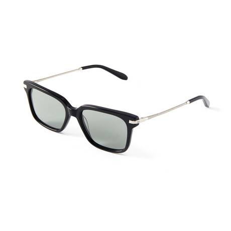 Men's Sasha Polarized Sunglasses // Silver Black + Smoke
