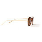 Men's Thierry Polarized Sunglasses // Matte Gold Marble + Brown