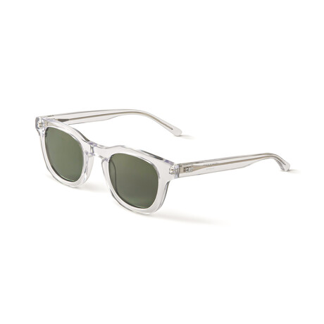 Men's Claude Polarized Sunglasses // Transparent + Green