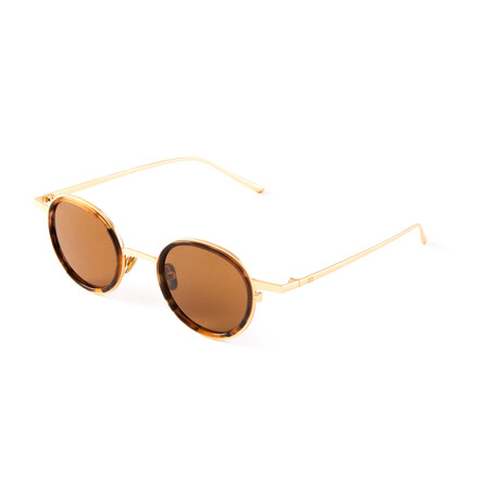 Men's Arthur Polarized Sunglasses // Matte Gold Marble + Brown