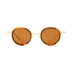 Men's Arthur Polarized Sunglasses // Matte Gold Marble + Brown