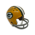 Bart Starr // Green Bay Packers // Signed Mini Helmet + Inscriptions