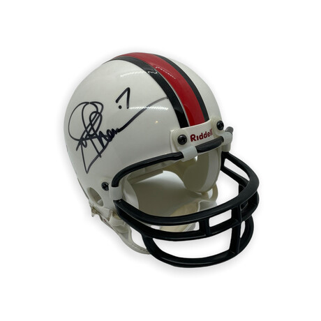 Steve Young & Joe Theismann // Signed Hall Of Fame Mini Helmet
