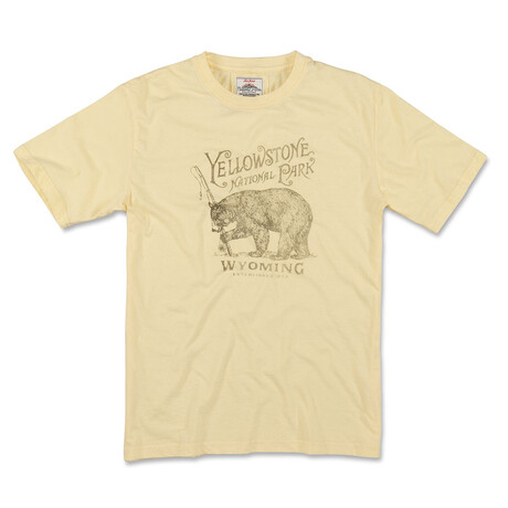 Yellowstone National Park Vintage Fade Tee // Sunshine (S)