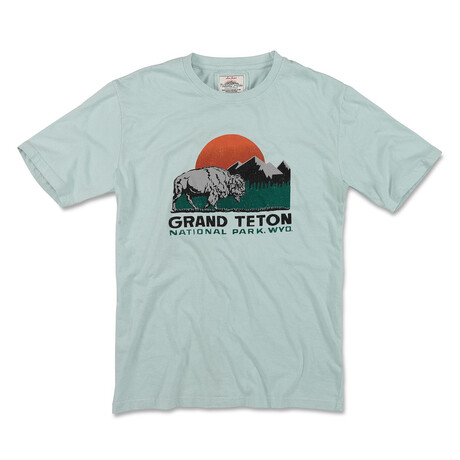 Grand Teton National Park Brass Tack Tee // Grayed Jade (S)