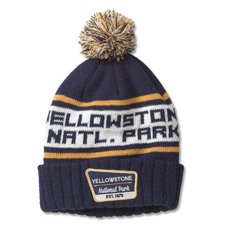 Yellowstone National Park Pillow Line Knit Beanie