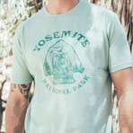 Yosemite National Park Vintage Fade Tee // Blue Surf (2XL)