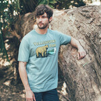 Yellowstone National Park Brass Tack Tee  // Smoke Blue (S)