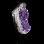 Natural Crystal Amethyst Geode + Iron Display Stand // Medium // Ver. 1