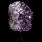 Natural Crystal Amethyst Geode + Iron Display Stand // Large // v.1