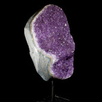 Natural Crystal Amethyst Geode + Iron Display Stand // Small // v.2