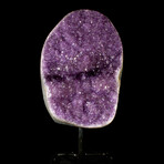 Natural Crystal Amethyst Geode + Iron Display Stand // Small // v.2