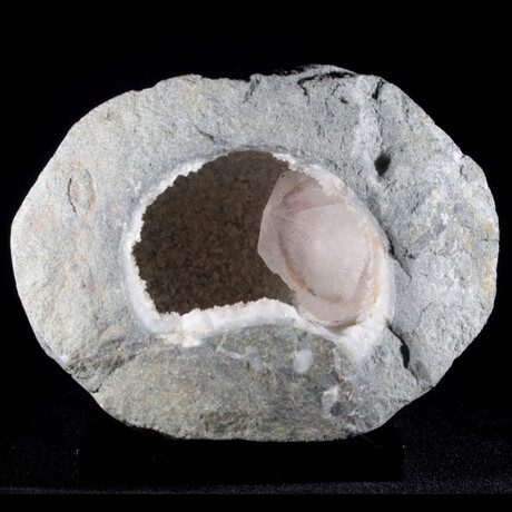 Hematite Phantom Calcite Crystal within a Basalt Geode // Ver. 1